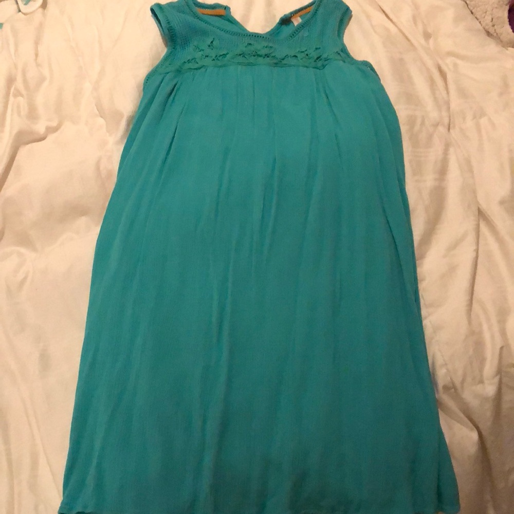 Teal sleeveless dress